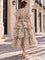 X8085 POLKA DOT RUFFLE TIRED MAXI DRESS