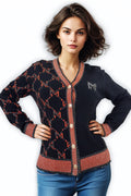 LS62023 V NECK CARDIGAN SWEATER