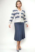 H5838 STRIPED CARDIGAN SWEATER