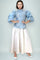 W5897 PUFF SLEEVE LACE TOP (S, XL)
