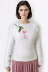 SA5071 SWEATER (WHT, BLK)