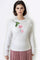SA5071 FLOWER DIP SWEATER (WHT, BLK)