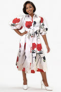 W51529 FLORAL MIDI DRESS