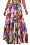 X7788 TIERED FLORAL SKIRT