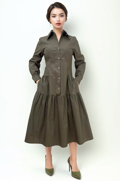 CH0074 BUTTON DOWN DRESS