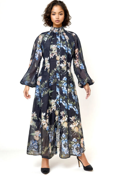 A94090 FLORAL MAXI DRESS