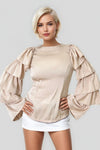 T13960 TOP (BEIGE, GREEN)