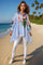 S2311 GATHERED SLEEVE HI-LO TOP (WHT, BLUE)