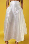 CH0049A  A-LINE MAXI SKIRT (GRN, PINK WHT)