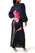 N24100 CRINKLED FLORAL DRESS