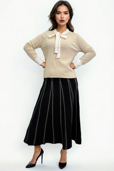 SK1069 NECKTIE SWEATER