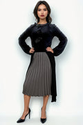 F1029 LAYERED KNIT SKIRT