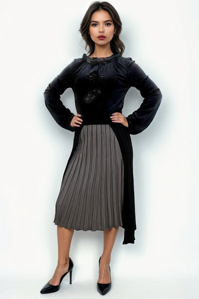 F1029 LAYERED KNIT SKIRT