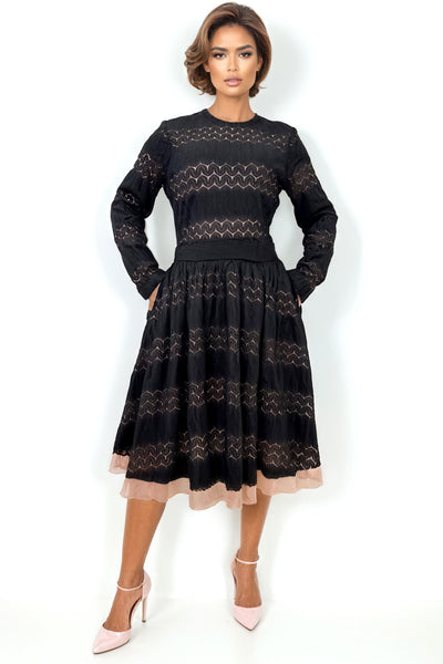 X7085 LACE STRETCH DRESS