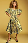 CH0009 PUFF SLEEVE SKATER DRESS