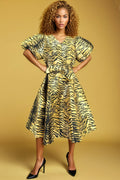CH0009 PUFF SLEEVE SKATER DRESS