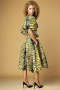 CH0009 PUFF SLEEVE SKATER DRESS