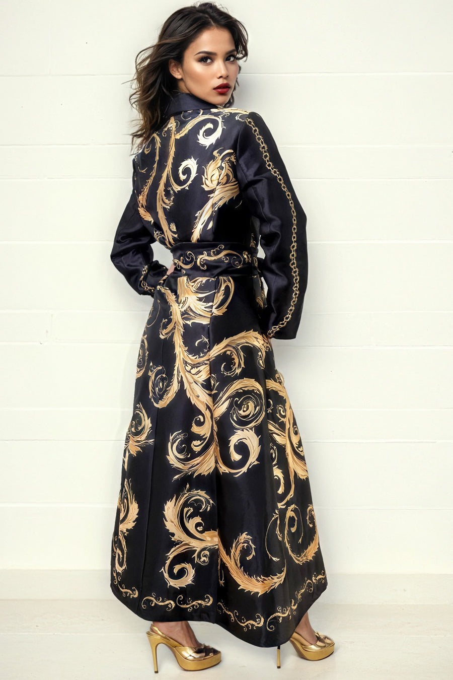 A95103 CHAIN PRINT BLAZER DRESS N by Nancy A95103 CHAIN PRINT BLAZER DRESS N by Nancy