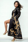 A95103 CHAIN PRINT BLAZER DRESS