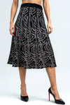 SK21085 ZEBRA PRINT KNIT SKIRT (GRAY, PLUM)
