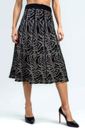 SK21085 ZEBRA PRINT KNIT SKIRT (GRAY, PLUM)