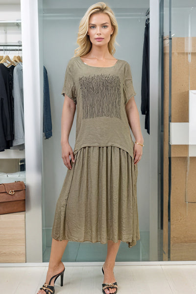 SD16 LINEN MIDI DRESS