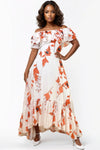 C3302 FLORAL OFF SHOULDER DRESS