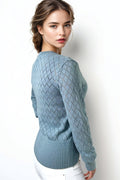 LS62073 EYELET SWEATER
