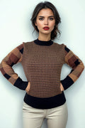 LS61075 PLAID SWEATER