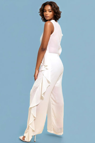 C1927 SLEEVELESS JUMPSUIT  (BLK, BLUE,WHITE)