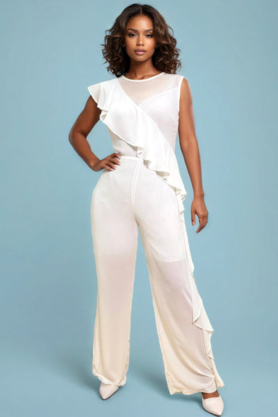 C1927 SLEEVELESS JUMPSUIT  (BLK, BLUE,WHITE)