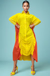 T14645 SCRUNCHED TIERED DRESS