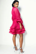 CH0095 LAYERED STUDDED MINI DRESS
