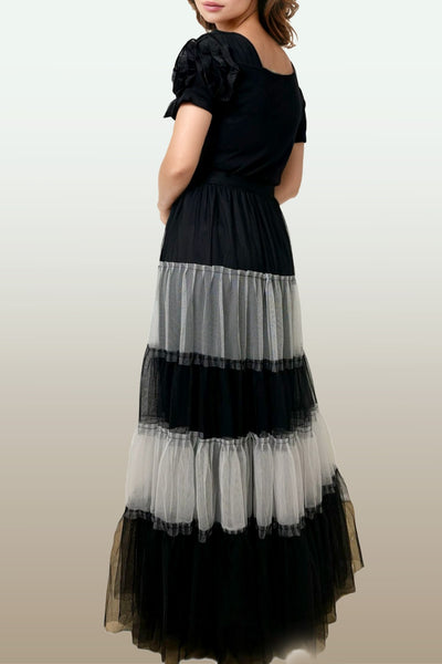 X7953 TIERED TULLE RUFFLE SKIRT