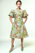 S3077 DOUBLE BREASTED MIDI DRESS