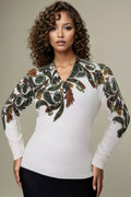 SY002 STUDDED V-NECK SWEATER (WHT, SMOKE)