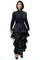 NY0012 LAYERED RUFFLE SKIRT (BLK, WHT)