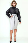 BL001 BANDAGE SKIRT (BLK, WHT)
