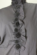 X7863 BEADED LACE LINED TOP (WHT, BLK)