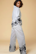 A95013 GRAPHIC FLORAL TOP / PANT SET