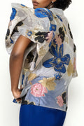 T2581 PUFF SLEEVE FLOWER TOP (S, M) MORE COMING SOON