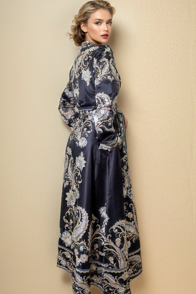 E8021 PAISLEY PRINT MAXI DRESS