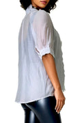 W5958 LACE TRIM TOP (ROSE, WHT)