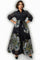 A95127 BROCADE BEAUTY MAXI DRESS (WNE, BLK)