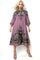 X8005 TIE NECK CRINKLE FLARE DRESS