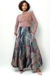 LS65056 STUDDED PETAL SWEATER (IVORY, BLK, PINK)