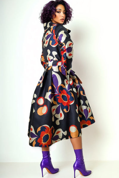 S3067 PLEATED HI-LO JACKET DRESS