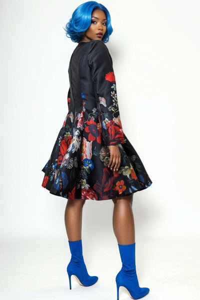 W8896 DOUBLE BREASTED BLAZER DRESS