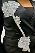 S3096 BEADED APPLIQUE TOP / PANT SET