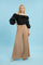 NY0031 PALAZZO PLEATED PANTS (BLK, TAN)